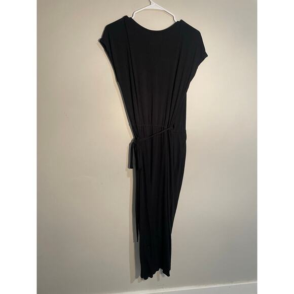 Tonlé Lotus Wrap Dress in Black Ethically Made - Picture 7 of 11